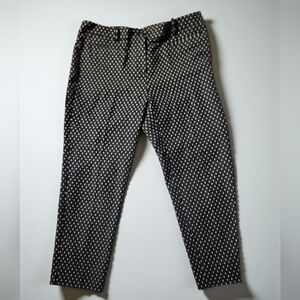 Ann Taylor Black and White Geometric Womens Dress Pants